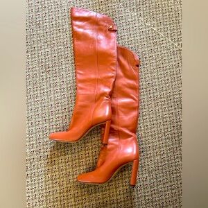 Knee High Real Leather Heel Boots